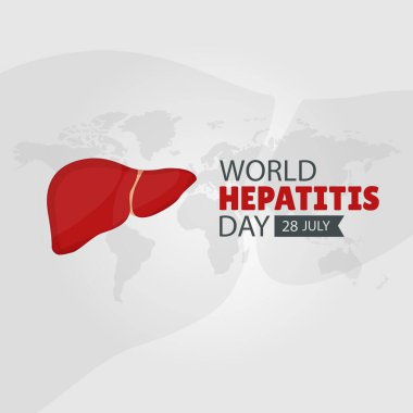 Dünya Hepatit Günü. Vektör illüstrasyonu.
