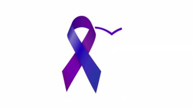 Artrit Farkındalık Kurdelesi. Alfa kanalı ile şeffaf arkaplan