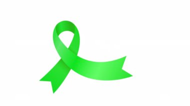 Dünya Akıl Sağlığı Günü. Akıl Sağlığı Bilinci Kurdelesi. Alfa kanalı ile şeffaf arkaplan