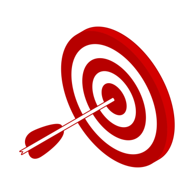 Hedef ve oklar Isometric simgesi