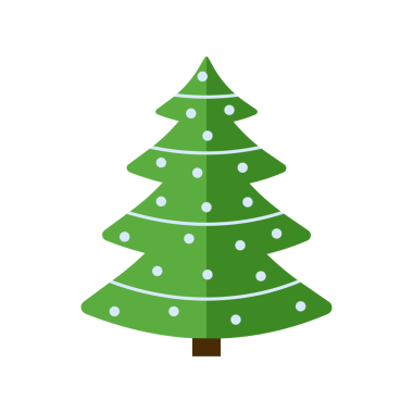 Noel ağacı. Düz Çizim