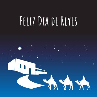 Üç Papaz Günü 'nün vektör illüstrasyonu. Tezahür Günü.