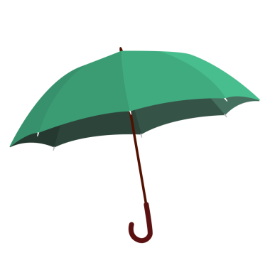 Düz biçimli şemsiye illüstrasyonu
