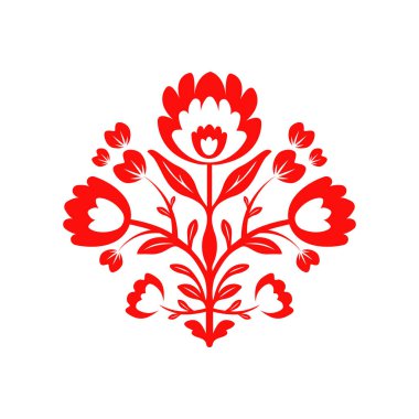 Halkın çiçek deseni. Dekoratif öge