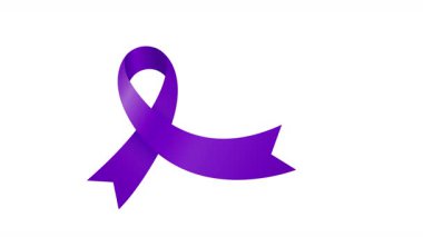 Epilepsi Farkındalık Kurdelesi. Alfa kanalı ile şeffaf arkaplan