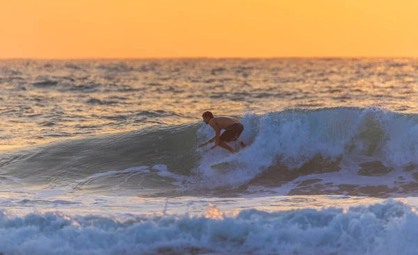 Israel Herzliya Octobre 2022 Surfeur Attendant Vague — Photo