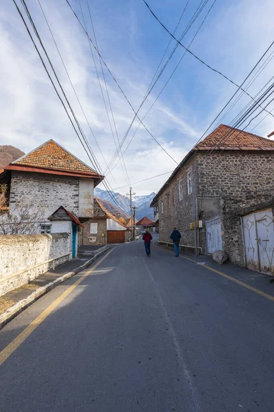 Azerbaigian Qax 2022 Piccole Strade Nel Villaggio Gakh — Foto Stock