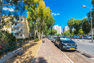 Hayfa, İsrail - 12 Ekim 2022: İsrail 'in Hayfa kentindeki sokaklar