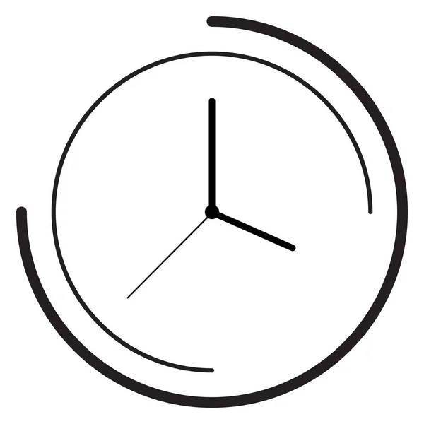 Icône Horloge Abstraite Objet Horloge — Image vectorielle