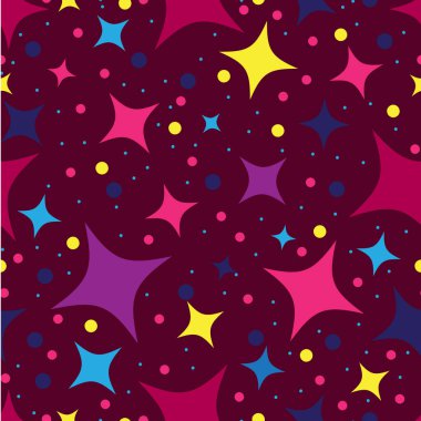 Farklı boyutlardaki yıldızların kusursuz arkaplanlarını tekrarla