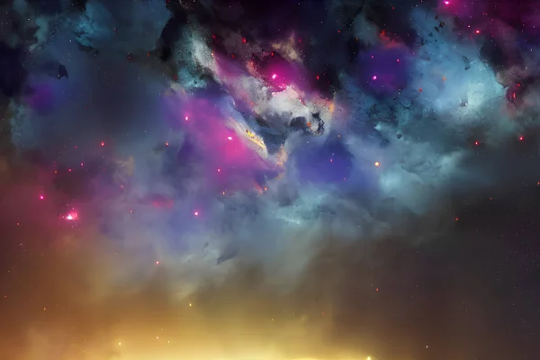 Űrháttér Galaxis Csillagködök — Stock Fotó