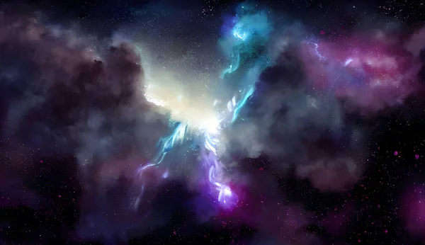 Fondo Espacial Galaxia Nebulosas — Foto de Stock