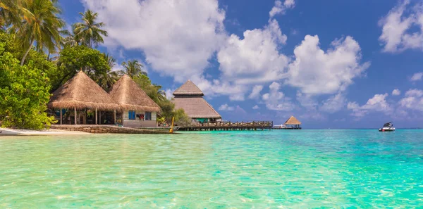 Villen Auf Einer Der Inseln Der Malediven — Stockfoto