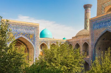 Samarkand, Uzbekistan - October. 10. 2024: The courtyard of one of the madrasahs on Registan Square clipart