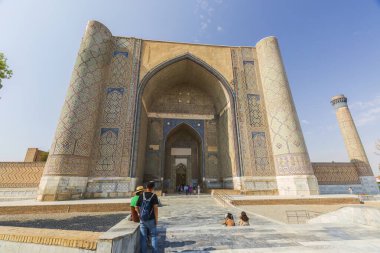 Semerkand, Özbekistan - Ekim. - 10. 2024: Semerkand 'daki Bibi Khanum Camii