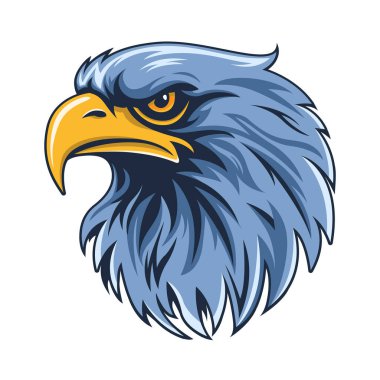 Kartal yüzlü spor logosu tasarım şablonu