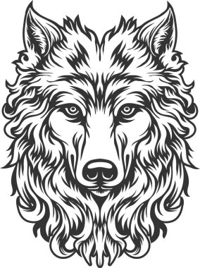 kurt siyah ve beyaz yüz tasarım şablonu