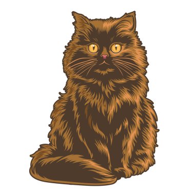 Cute cat vector design template clipart