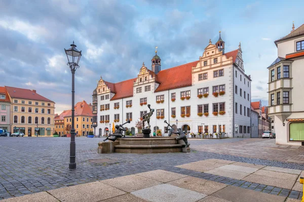 Torgau Geramny Historisches Rathaus Torgau Marktplatz — Stockfoto
