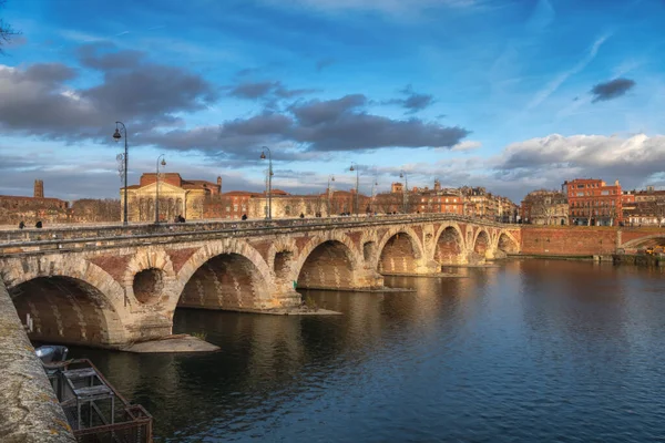 Pohled Pont Neuf Nový Most Toulouse Francie — Stock fotografie