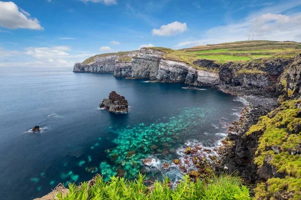 Miraduro Ribeirinha Dan Ponta Cintrao Manzarası Sao Miguel Adası Azores — Stok fotoğraf