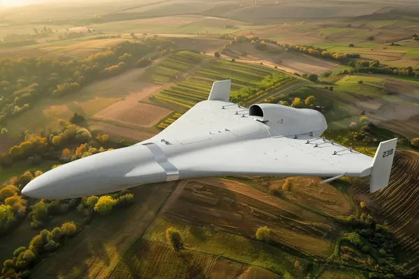 Militær Drone Shahed 238 Med Jetmotor Som Flyr Luften Uav – stockfoto