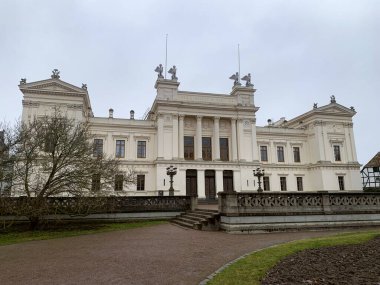 The main building of the Lund University, Skane Sweden, 2025. High quality photo  clipart