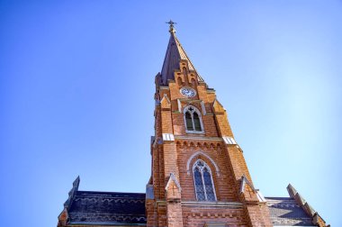 Lund Skane İsveç 2025 'teki All Saints Kilisesi Lunds Allhelgonakyrka. Yüksek kalite fotoğraf