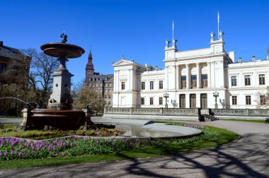 Lund Üniversitesi 'nin ana binası, Skane İsveç, 2025. Yüksek kalite fotoğraf 