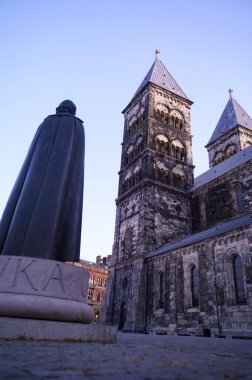 Lund Katedrali Lunds Domkyrka İsveç Skane 2025 Lüteryen Kilisesi. Yüksek kalite fotoğraf