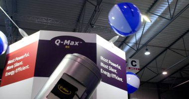 Indoor grow systems details at The International Fair of Cannabis and Medicinal Herbs. Ventilation equipment in action. 5.11.2022 Beranovych 667, Prague, Czech Republic