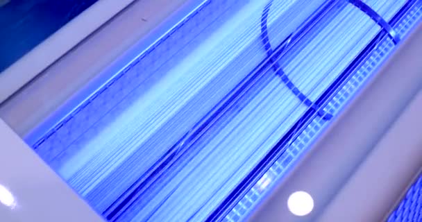 Блакитне Світло Русі Сушарки Конопель Елемент Довгастої Частини Пристрою — стокове відео