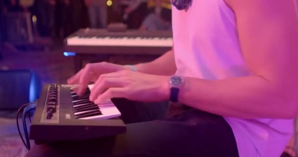 Wide Range Sounds Keyboard Instruments Broad Range Sounds Allowing Musicians — Stockvideo