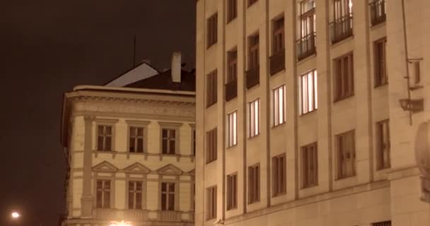 Effektiv Belysning Kan Göra Byggnaden Synlig Attraktiv Natt Överväg Att — Stockvideo