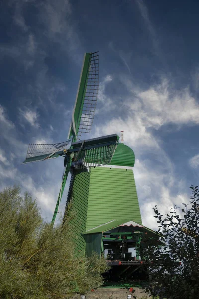 Zaanse Shans Wiatraki Amsterdamu Holandia — Zdjęcie stockowe