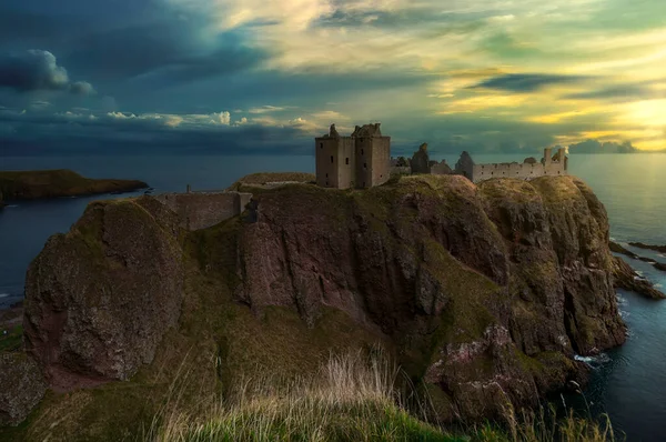 Castillo Dunnottar Escocia Cerca Aberdeen Reino Unido —  Fotos de Stock