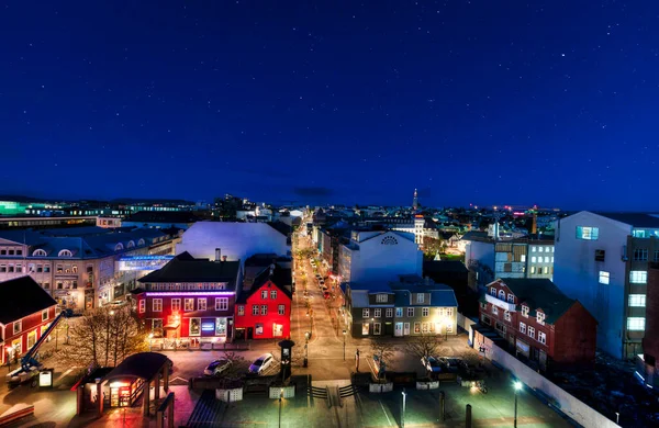 Reykjavik City Aan Kust Van Ijsland Hoofdstad Van Het Land — Stockfoto