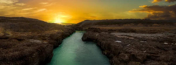 Rzeka Ofusa Islandia Jest Krajem Nordyckiej Wyspy Charakteryzującym Się Spektakularnym — Zdjęcie stockowe