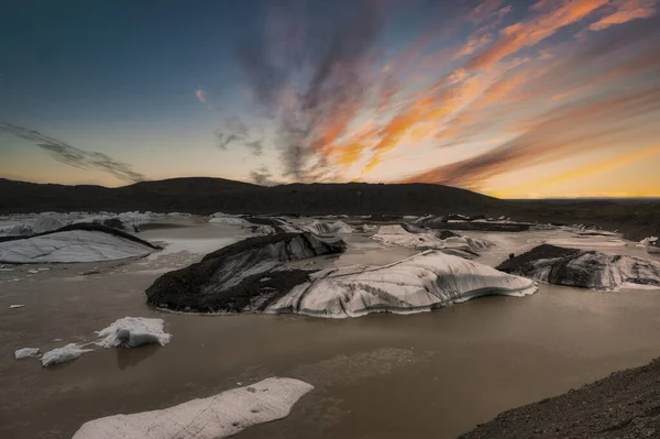 Río Fosslar Cascada Encuentran Sur Islandia — Foto de Stock