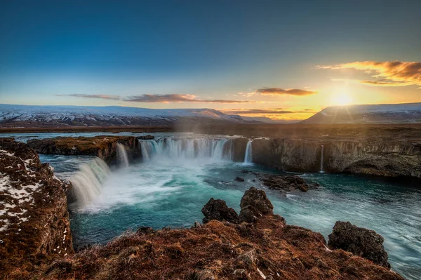 Goafoss Egy Vízesés Található Izlandon Ország Északi Részén Található Norurland — Stock Fotó