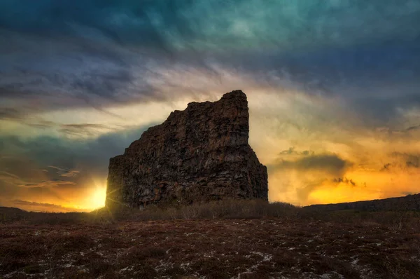 Sbyrgi Kaňon Zalesněnými Oblastmi Který Nachází Severu Islandu — Stock fotografie
