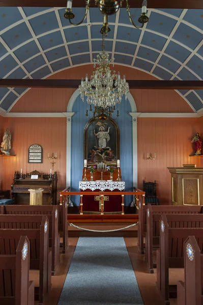 Strandarkirkja Luterański Kościół Parafialny Selvogur Południowym Wybrzeżu Islandii — Zdjęcie stockowe