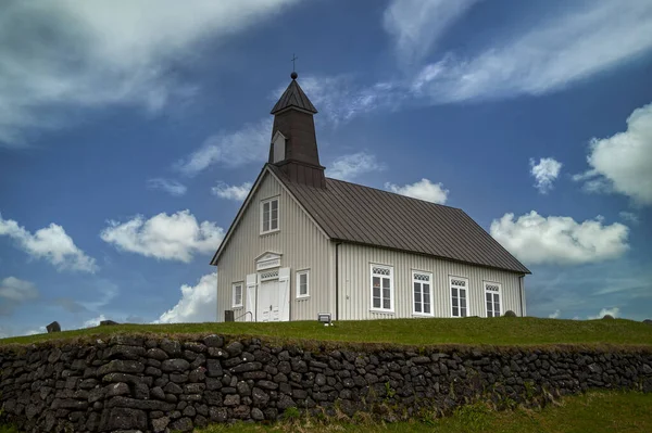 Strandarkirkja Лютеранська Парафіяльна Церква Селвогурі Південному Узбережжі Ісландії — стокове фото