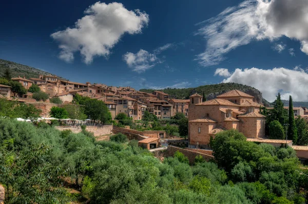 Alquezar Kommun Och Spansk Stad Regionen Somontano Barbastro Provinsen Huesca — Stockfoto