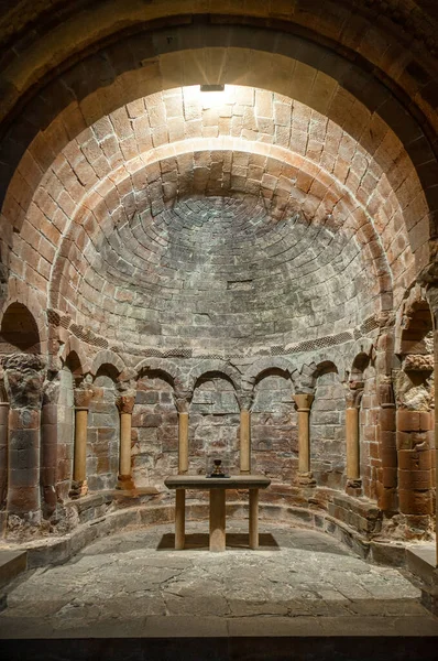 stock image The Royal Monastery of San Juan de la Pea located in Botaya, southwest of Jaca, Huesca, Aragon (Spain), was the most important monastery in Aragon in the early Middle Ages