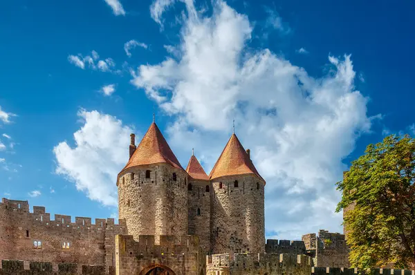 Carcassonne Hilltop City Languedoc Area Southern France Famous Its Medieval — Stock Photo, Image