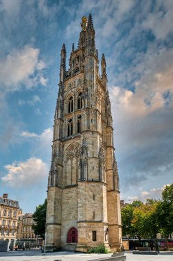 The Cathedral of Saint Andrew of Bordeaux is a Gothic-style cathedral church located in the French city of Bordeaux. France clipart