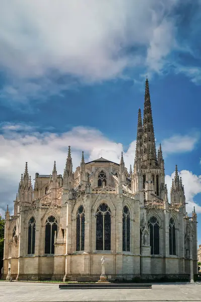 Cathedral Saint Andrew Bordeaux Gothic Style Cathedral Church Located French — Stock Photo, Image