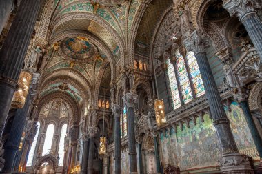 Basilica of Our Lady of Fourviere in Lyon, France clipart