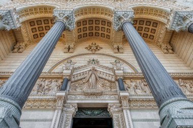 Basilica of Our Lady of Fourviere in Lyon, France clipart